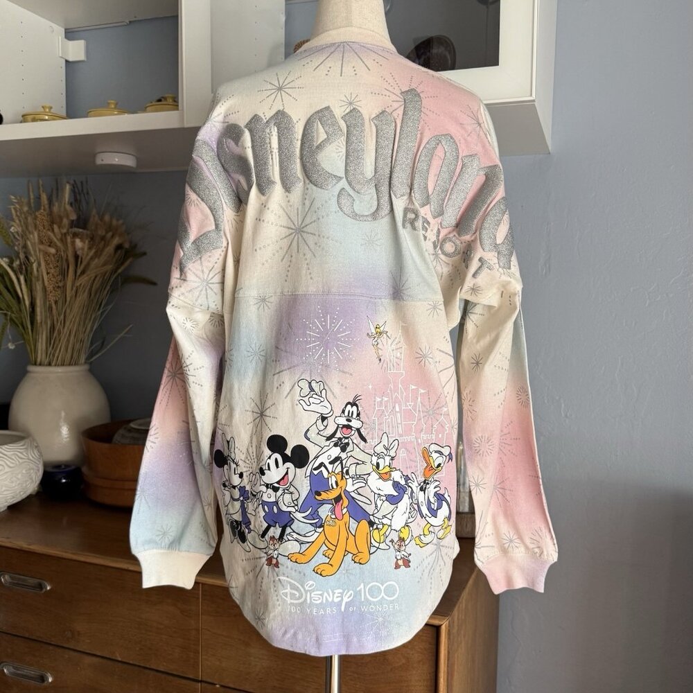 Disney Spirit Jersey XS Mickey & Friends 100 Years Fireworks Disneyland Resort